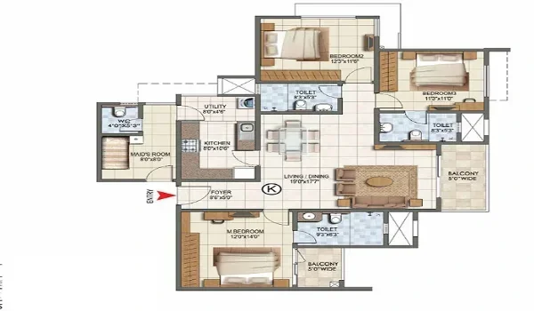Featured Image of Prestige Grove Park 3 BHK Floor Plan: Size, Layout and Price